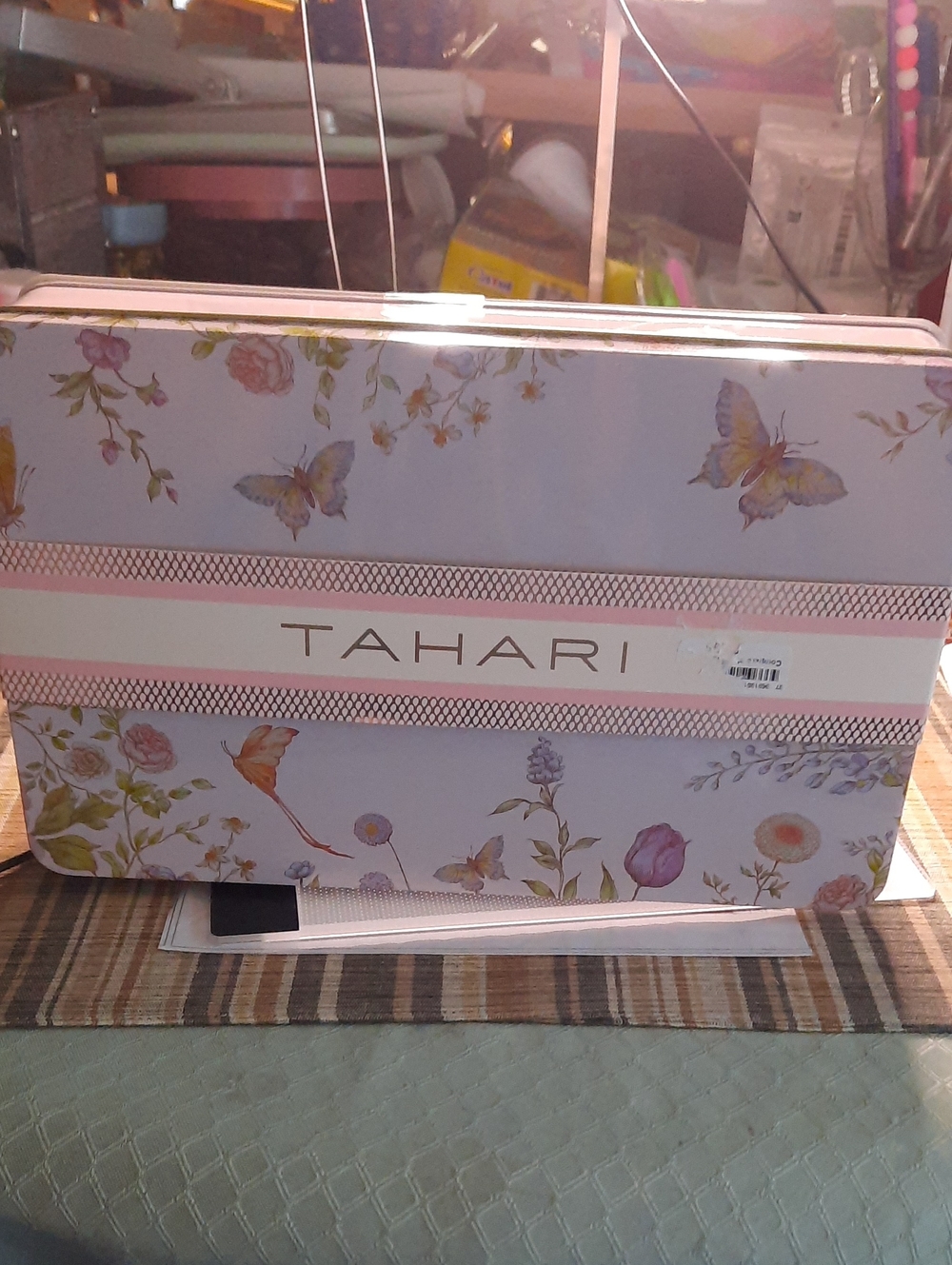 Tahari Pink Floral Bath & Body Gift Tin